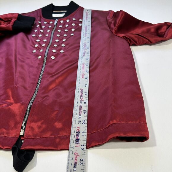 Saint Laurent YSL Women’s F36/4 Studded Red Silk Blend Light Jacket NWT $3290 - Picture 15 of 16